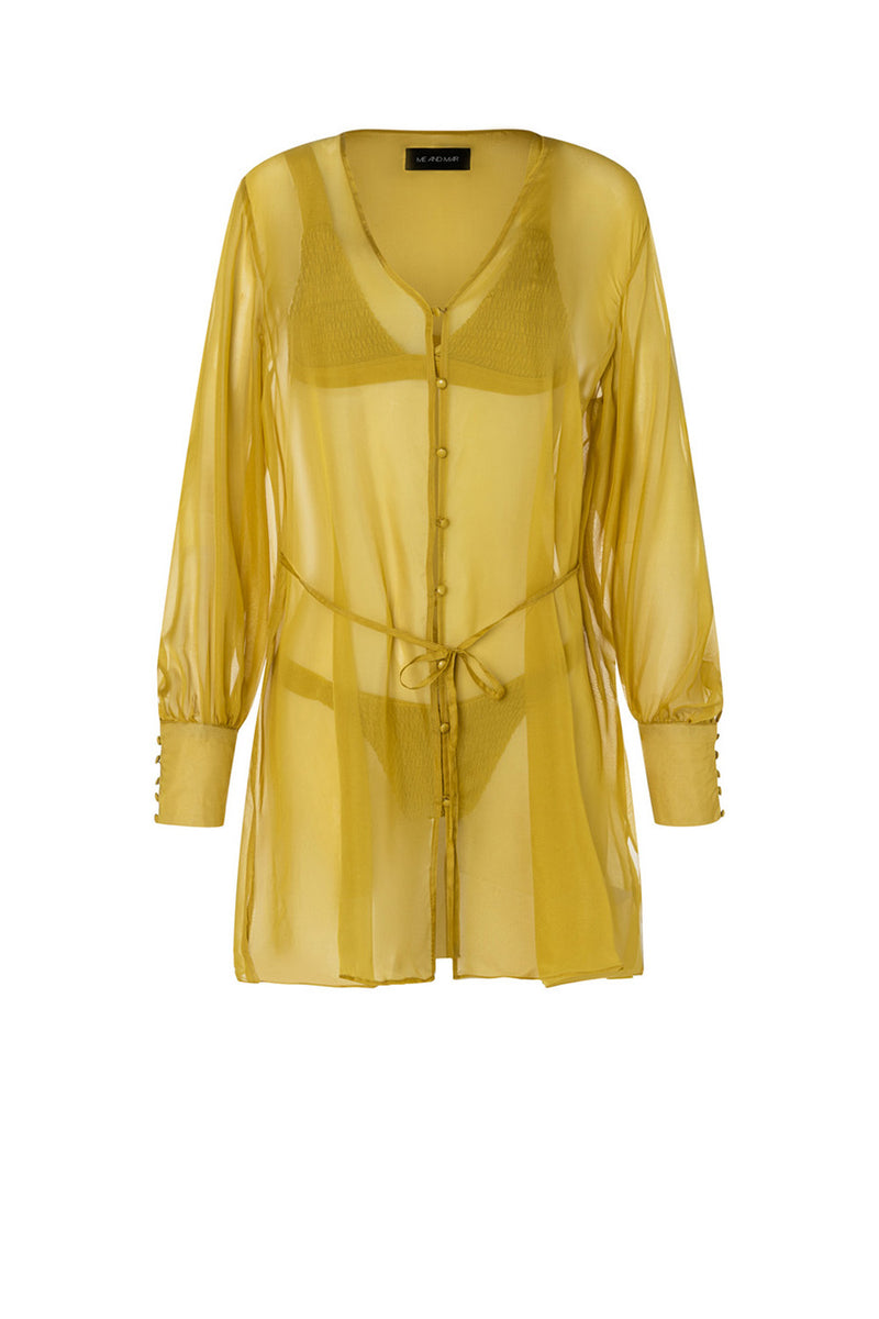 PALERMO S. AMBER SILK ROBE