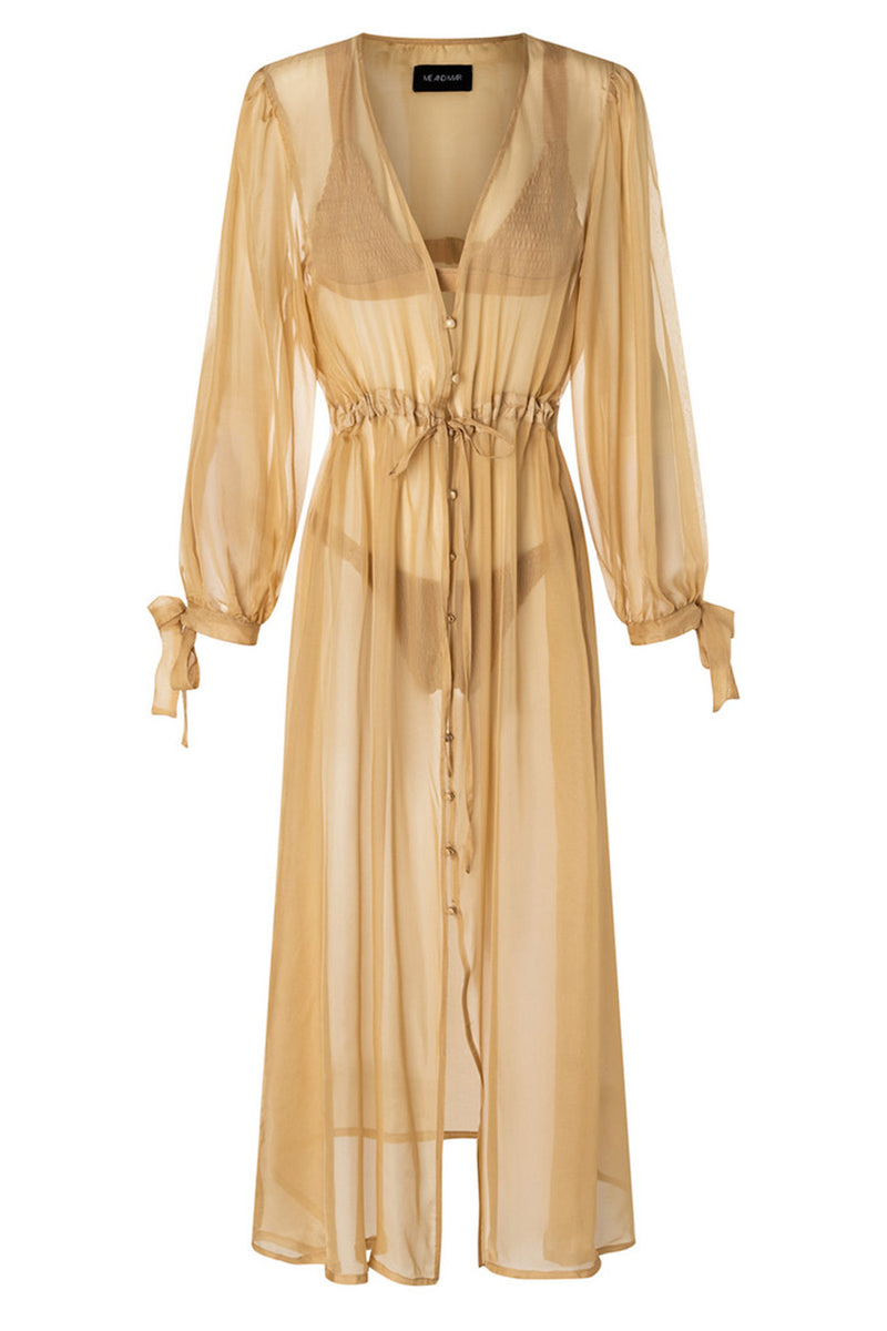 PORTO L. SAND SILK ROBE