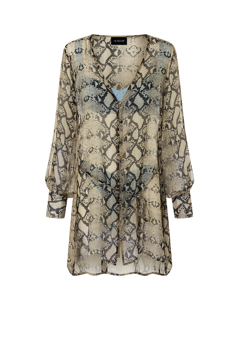 PALERMO S. SNAKE SILK ROBE